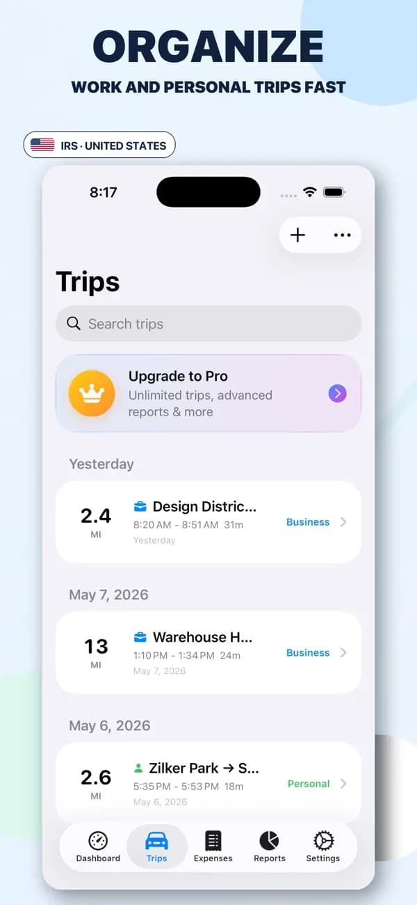 Organize Trips Fast